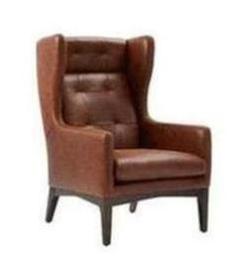 west elm James Harrison Leather Winged Chair, Molasses